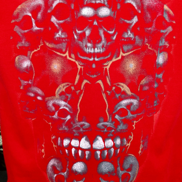 Little Monsters Skull Red Graphic Tee Sz 6 T-Shirt - Picture 2 of 8